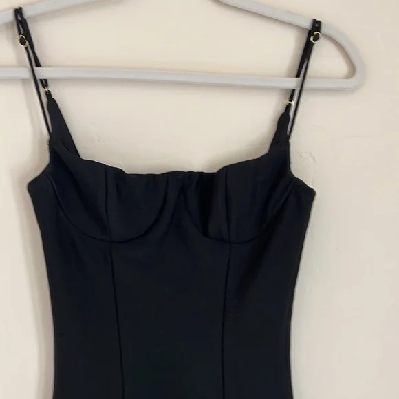 Misha Collection Bodycon Black Midi Dress - Picture 3 of 6